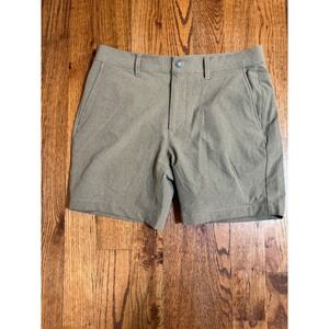 Bonobos Slim Fit Shorts Mens 33 Olive Green Heathered 7 Inch Inseam Golf Casual
